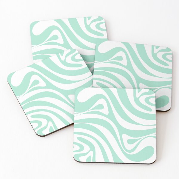 Item preview, Groovy Abstract New Groove Retro Swirl in Jelly Mint Green designed and sold by kierkegaard.