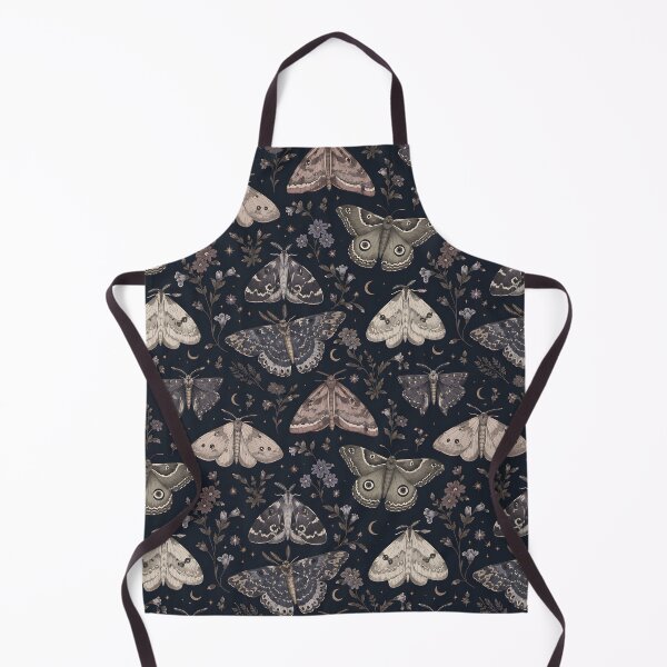 Item preview, Celestial Moths and Stars Midnight Pattern designed and sold by WhimsyandWishes.