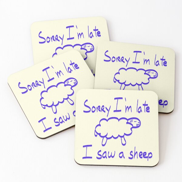 Item preview, Sorry I'm late, I saw a sheep designed and sold by mousse-tache.