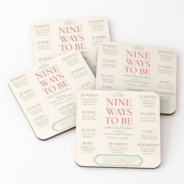 Item preview, Nine Ways To Be - Coral & Green designed and sold by Heather Walton.