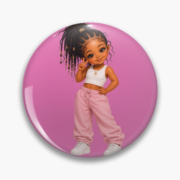 Item preview, Cute Black Girl Chibi PNG | Fashion Kawaii Girl | Braided Hair Cartoon Illustration  Description designed and sold by MissDJLI.