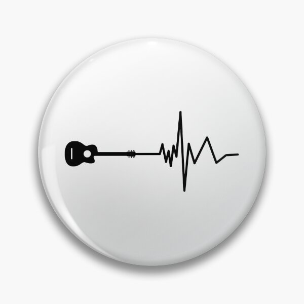 Item preview, Guitar Heartbeat EKG Music Rhythm Line Art designed and sold by SoyLamderma.