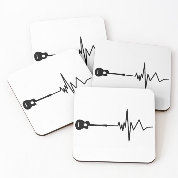 Item preview, Guitar Heartbeat EKG Music Rhythm Line Art designed and sold by SoyLamderma.