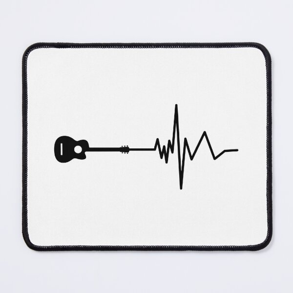Item preview, Guitar Heartbeat EKG Music Rhythm Line Art designed and sold by SoyLamderma.