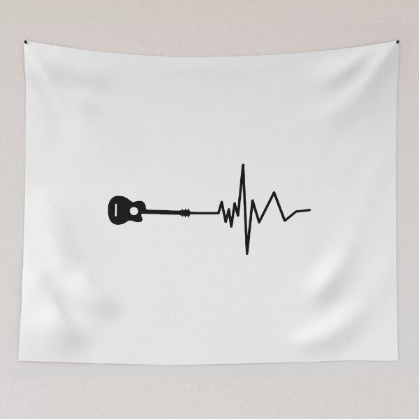 Item preview, Guitar Heartbeat EKG Music Rhythm Line Art designed and sold by SoyLamderma.