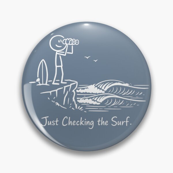Item preview, Just checking the surf...funny stick figure designed and sold by Applecrunch.