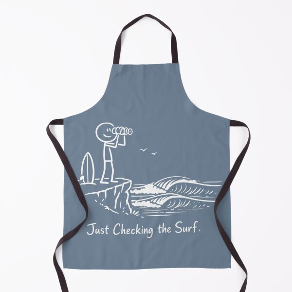 Item preview, Just checking the surf...funny stick figure designed and sold by Applecrunch.