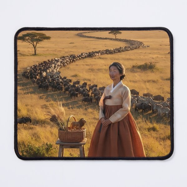 Item preview, Serengeti Harmony: A Hanbok's Journey with the Great Migration designed and sold by SOOstudio73.