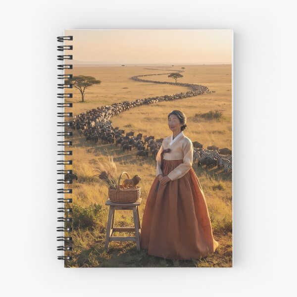 Item preview, Serengeti Harmony: A Hanbok's Journey with the Great Migration designed and sold by SOOstudio73.