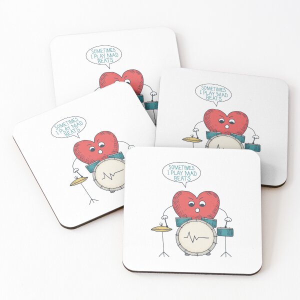 Item preview, Heart Playing Drum Set Funny Music Lover Design designed and sold by SoyLamderma.