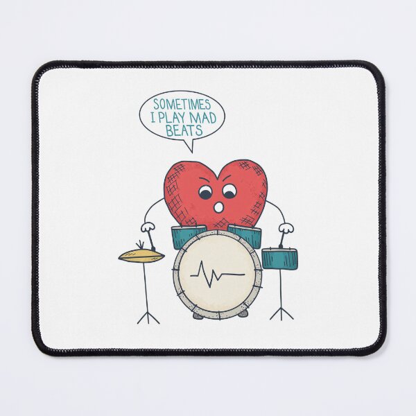 Item preview, Heart Playing Drum Set Funny Music Lover Design designed and sold by SoyLamderma.