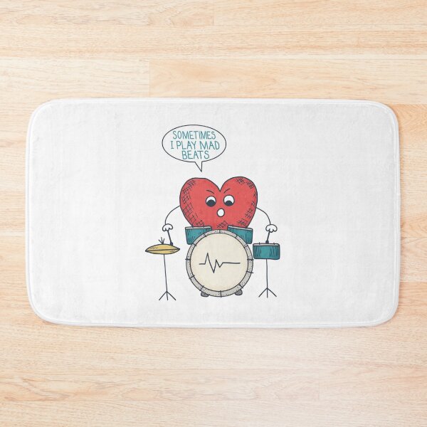 Item preview, Heart Playing Drum Set Funny Music Lover Design designed and sold by SoyLamderma.
