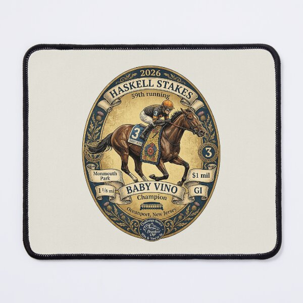 Item preview, Baby Vino Wins the 2026 Haskell Stakes Horse Racing Design designed and sold by Ginny Luttrell.