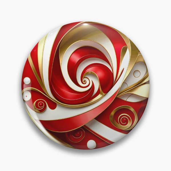 Item preview, Red and Gold Spiral designed and sold by Vicky Brago-Mitchell®.