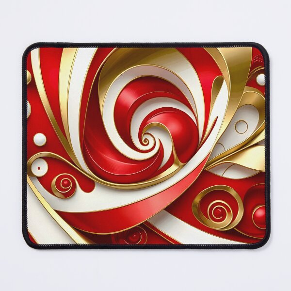 Item preview, Red and Gold Spiral designed and sold by Vicky Brago-Mitchell®.
