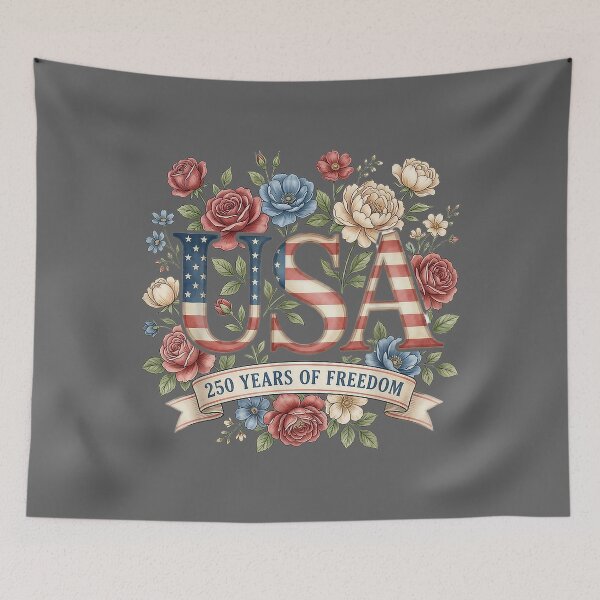 Item preview, 250 Years America Anniversary Flowers USA 250th Birthday designed and sold by KristineLi.