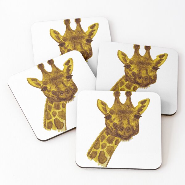 Item preview, Golden Gaze | Monochromatic Giraffe Watercolor designed and sold by JustKatieDesign.