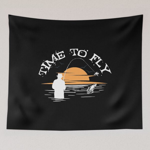 Item preview, Time To Fly Fishing Sunset Vintage Scene designed and sold by SoyLamderma.