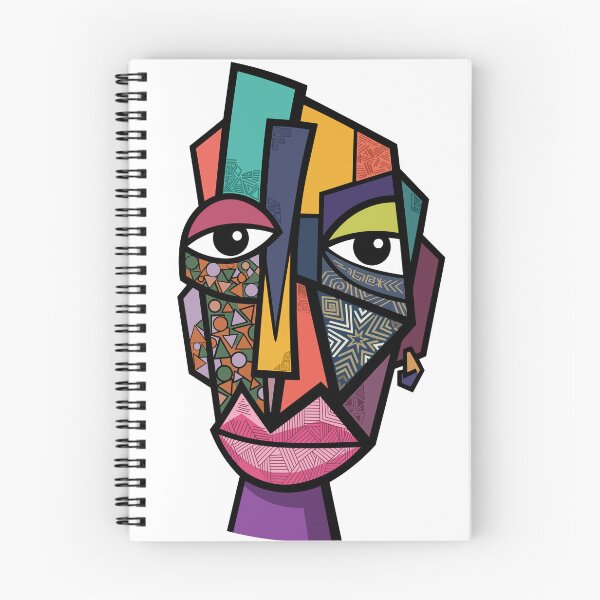 Item preview, Abstract Cubist Face with Geometric Patterns - Modern Pop Art designed and sold by MTacher.