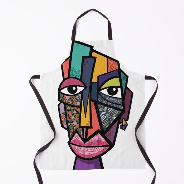 Item preview, Abstract Cubist Face with Geometric Patterns - Modern Pop Art designed and sold by MTacher.