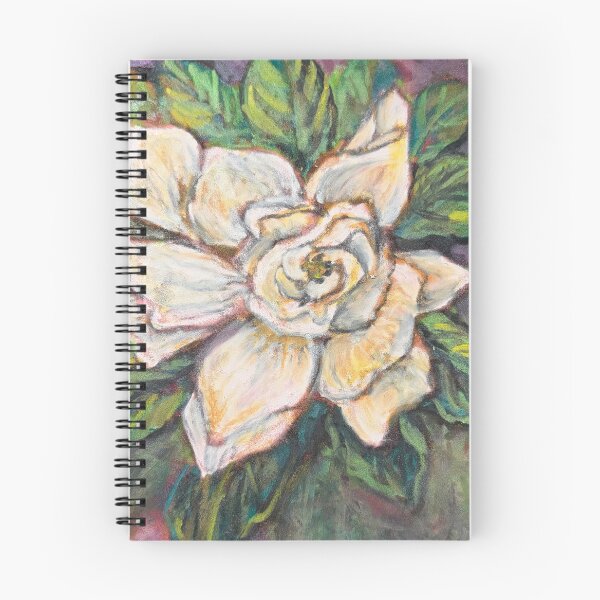 Item preview, Oil pastel original floral magnolia gardenia drawing  designed and sold by Paintingladycat.