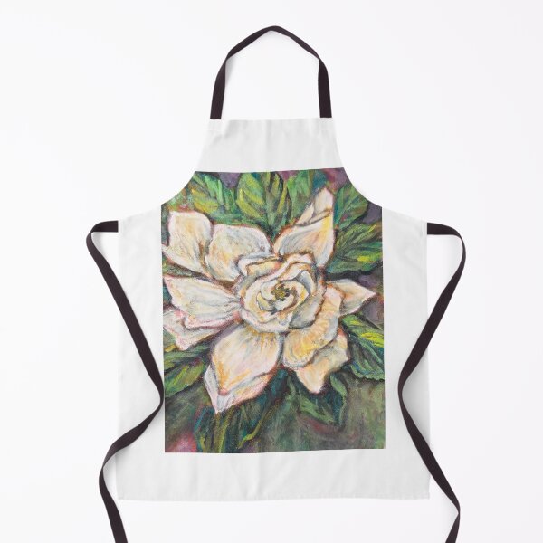 Item preview, Oil pastel original floral magnolia gardenia drawing designed and sold by Paintingladycat.