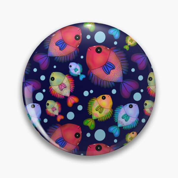 Item preview, Copy of Colorful Tropical Fish Pattern  | Neon Aquarium Seamless Ocean Print | Cute Marine Life Illustration designed and sold by HopeAndHustle.