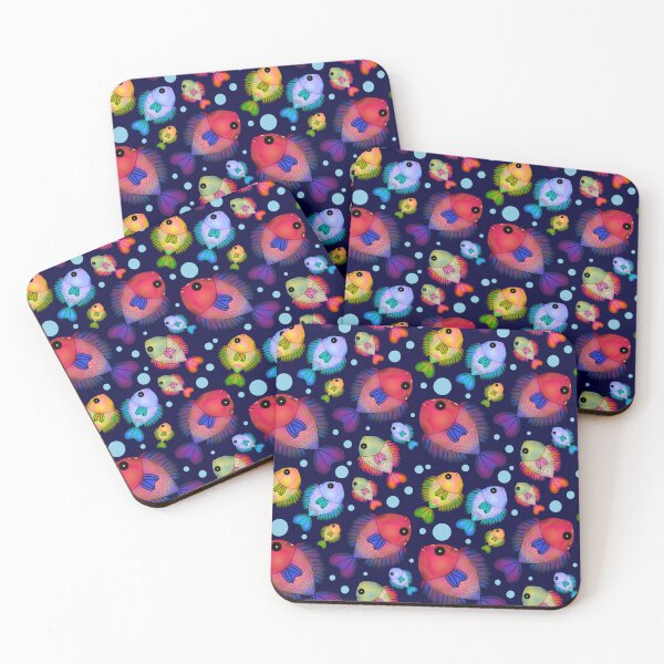 Item preview, Copy of Colorful Tropical Fish Pattern  | Neon Aquarium Seamless Ocean Print | Cute Marine Life Illustration designed and sold by HopeAndHustle.
