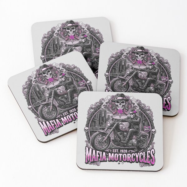 Item preview, Mafia Motorcycles Est 1920 Gothic Biker Skull Art designed and sold by rich-moda.