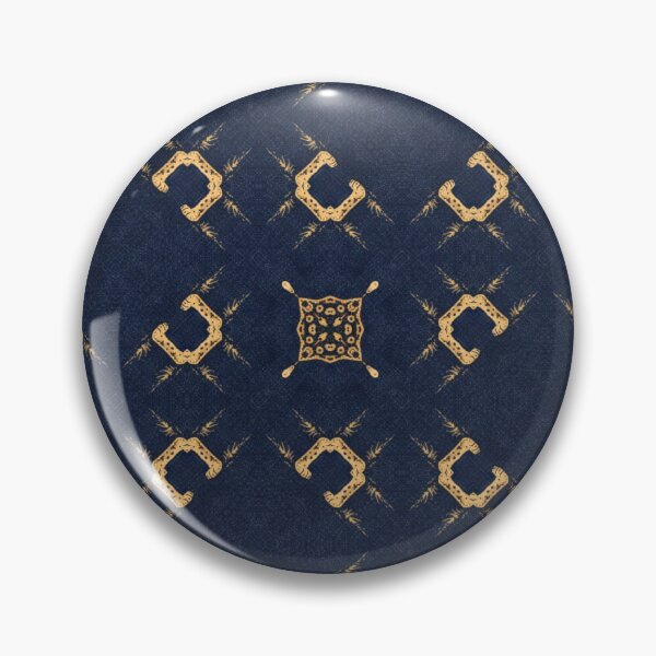 Item preview, Luxury Gold and Navy Damask Pattern designed and sold by FawnFeatherCo.