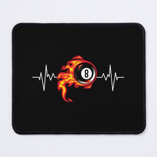 Item preview, 8 Ball Flames Heartbeat EKG Pool Billiards designed and sold by SoyLamderma.