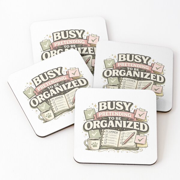 Item preview, Busy Pretending to Be Organized Funny Planner Productivity Retro Design designed and sold by SoulThread Studio.