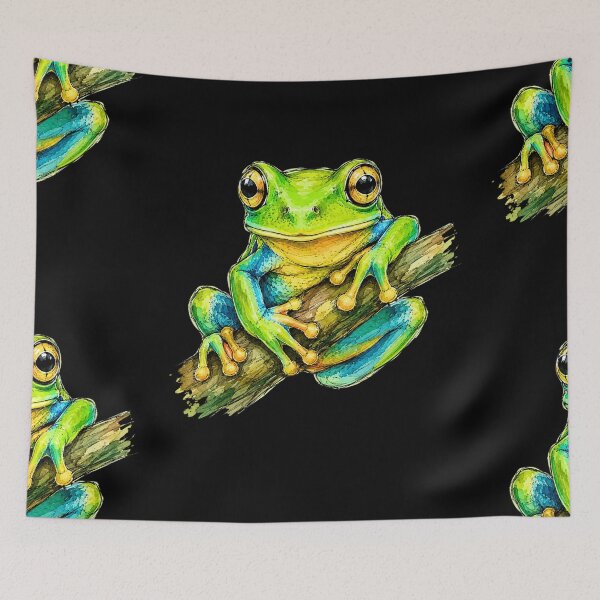 Item preview, Minimal Tree Frog Watercolor | Hand Drawn Wildlife Illustration designed and sold by ColorSplash123.