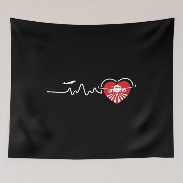 Item preview, Airplane Heartbeat Aviation Love Graphic designed and sold by SoyLamderma.