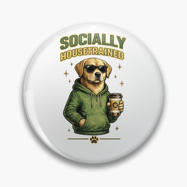 Item preview, Socially Housetrained Funny Dog Coffee Vintage T-Shirt designed and sold by D.Shop.