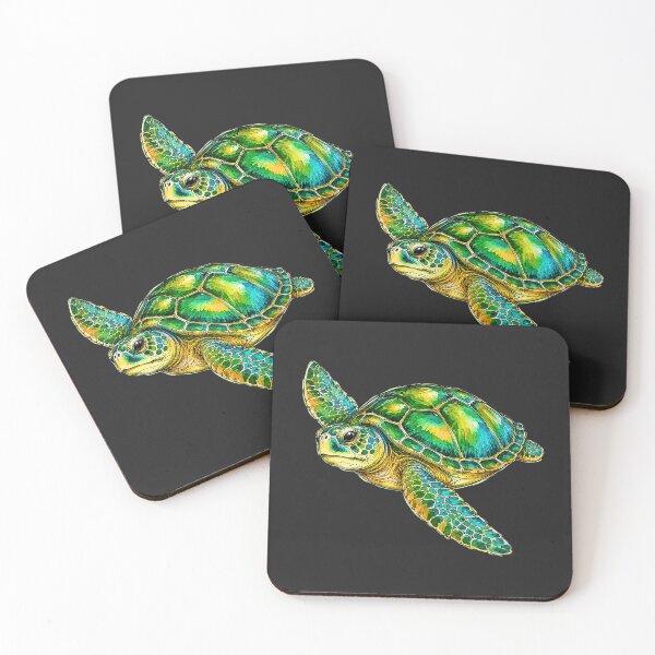 Item preview, Minimal Sea Turtle Watercolor | Hand Drawn Wildlife Illustration designed and sold by ColorSplash123.