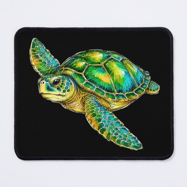 Item preview, Minimal Sea Turtle Watercolor | Hand Drawn Wildlife Illustration designed and sold by ColorSplash123.