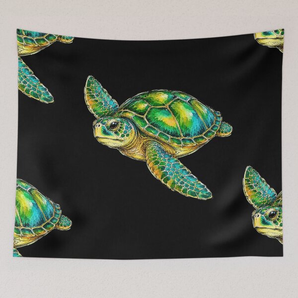 Item preview, Minimal Sea Turtle Watercolor | Hand Drawn Wildlife Illustration designed and sold by ColorSplash123.