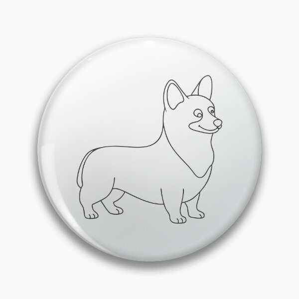 Item preview, Corgi Elegant Line Art Gift designed and sold by OneLine Studio.
