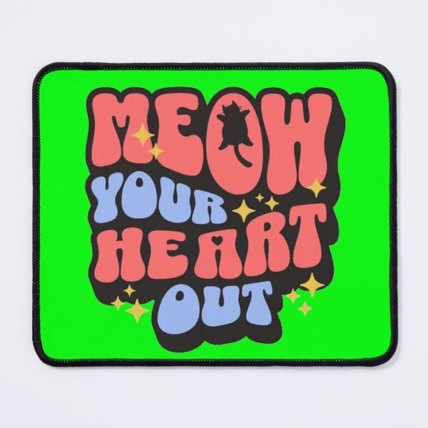 Item preview, Meow Your Heart Out - Retro 70s Cute Cat Typography designed and sold by GenZFashion000.