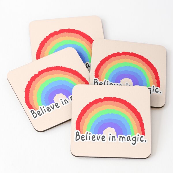 Item preview, Cute Believe In Magic Colorful Rainbow Typography designed and sold by ubborn.