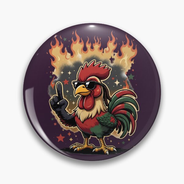Item preview, Cool Reggae Rooster Blazing Fire designed and sold by digitalbob60.