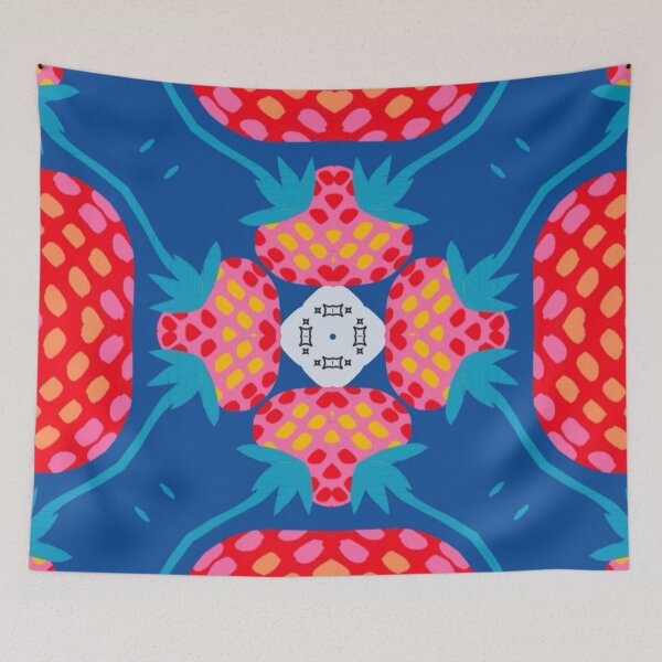 Item preview, Strawberry Red and Blue - Zoomed In designed and sold by Ellie&CharChar&Evy.