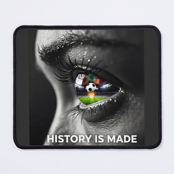 Item preview, History Is Made World Cup Final Memorabilia: Cinematic Stadium Eye Reflection Poster designed and sold by Creative-RE.