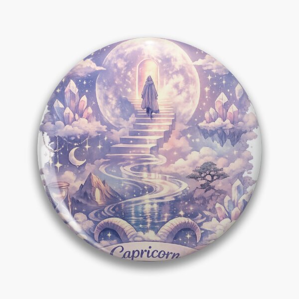 Item preview, Dreamcore Capricorn Zodiac Shirt – Surreal Moon‑Staircase Aesthetic designed and sold by Shadowframe Studios.