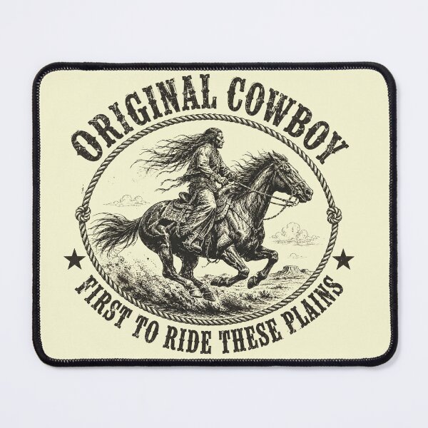 Item preview, Original Cowboy First to Ride These Plains Native American Western Design designed and sold by Blue Raven Designs.