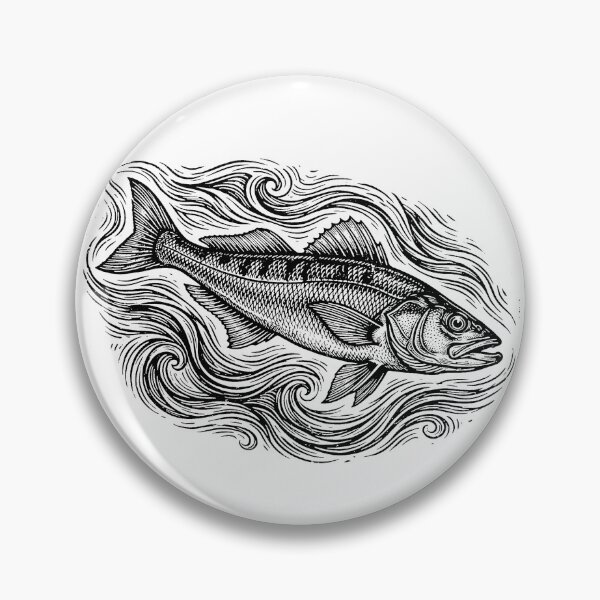 Item preview, Vintage Woodcut Sablefish Illustration designed and sold by DuckOddity.