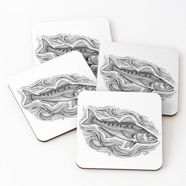 Item preview, Vintage Woodcut Sablefish Illustration designed and sold by DuckOddity.