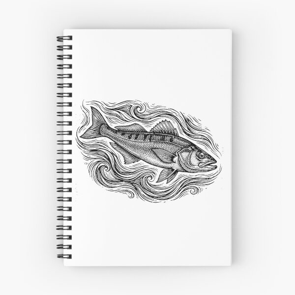 Item preview, Vintage Woodcut Sablefish Illustration designed and sold by DuckOddity.