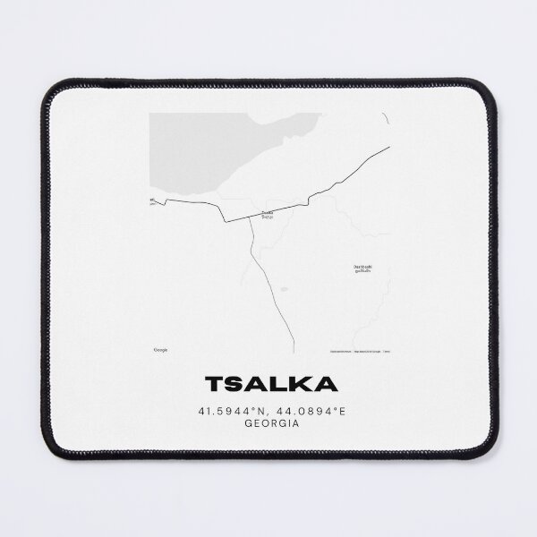 Item preview, Tsalka Georgia Minimalist City Map with Coordinates | Black and White Street Map Art Print designed and sold by RM-Journey.